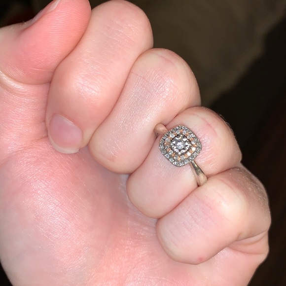 Rose gold dainty engagement/promise ring - Picture 2 of 6